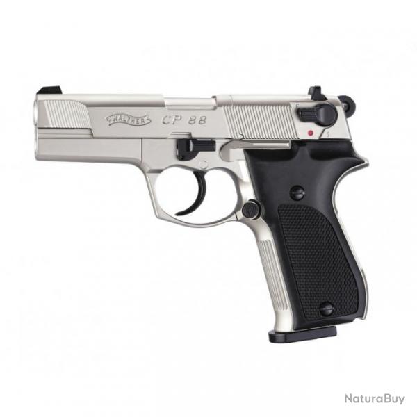 Pistolet  plomb Walther Cp88 3.5" Co2 - Cal. 4.5 - Nickel