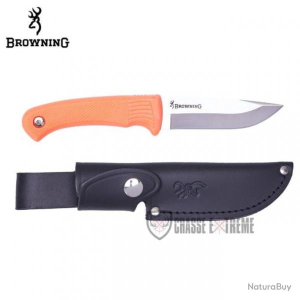 Couteau BROWNING Pro Hunter Fixe Caoutchouc Fluo