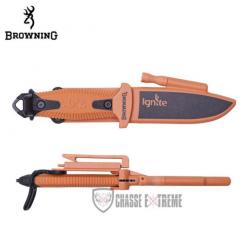 Couteau BROWNING Ignite Fixe Noir/Orange