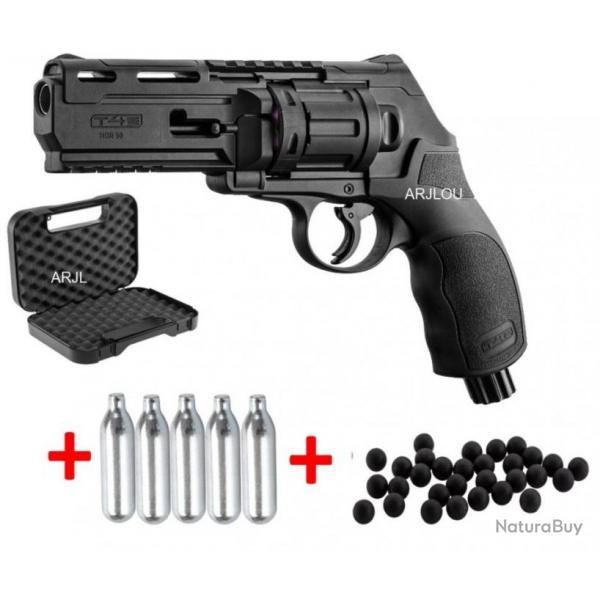 PACK Revolver dfense UMAREX T4E TR50 GEN.2 - 13J ( 100 Billes, 5 cartouches CO2, MALLETTE)