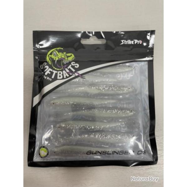 !! LEURRE STRIKE PRO SOFT BAITS GUNSLINGER DS 105 COULEUR ICE SHAD