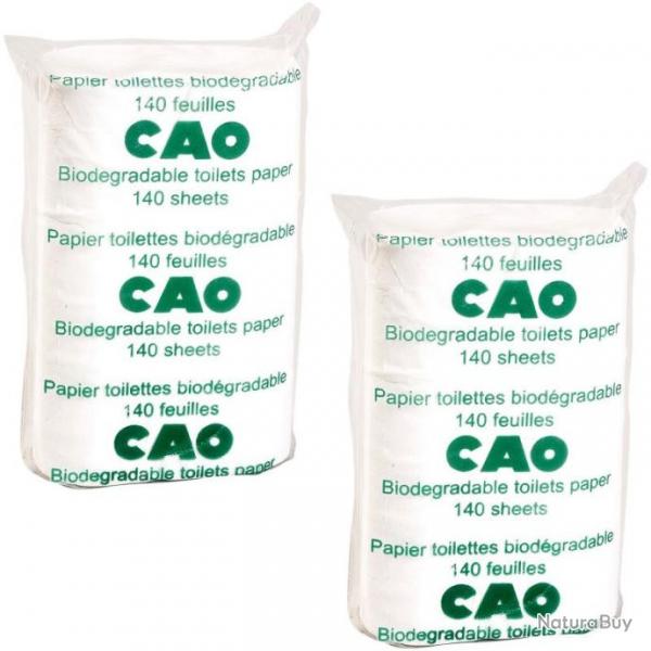 Papier toilette biodgradable CAO (lot de 2 rouleaux)