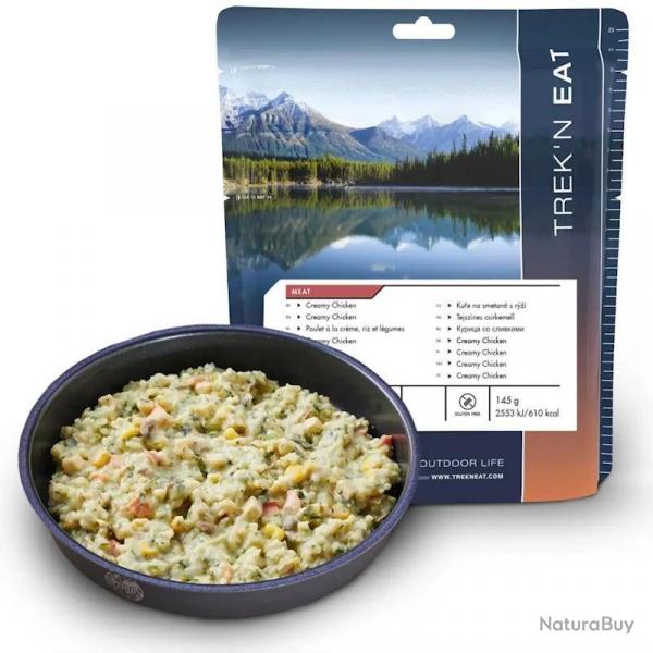 Repas lyophilisé Trek'n Eat Poulet à la crème, riz et légumes