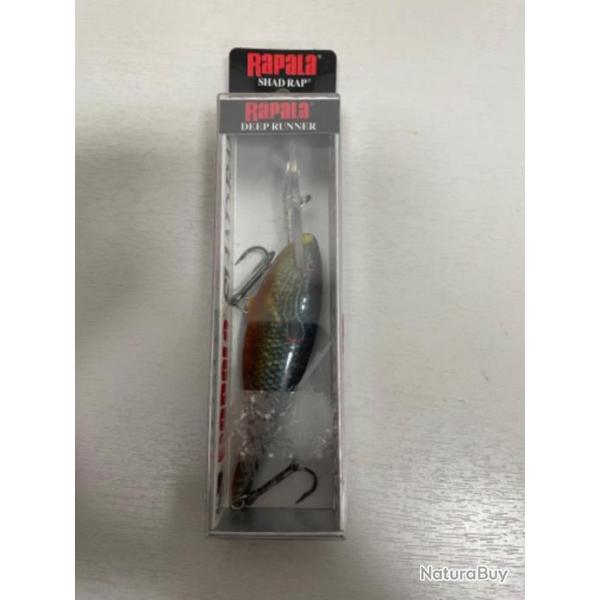 !! LEURRE RAPPALA SHAD RAP SR-9 COULEUR LIVE PUMPKINSEED