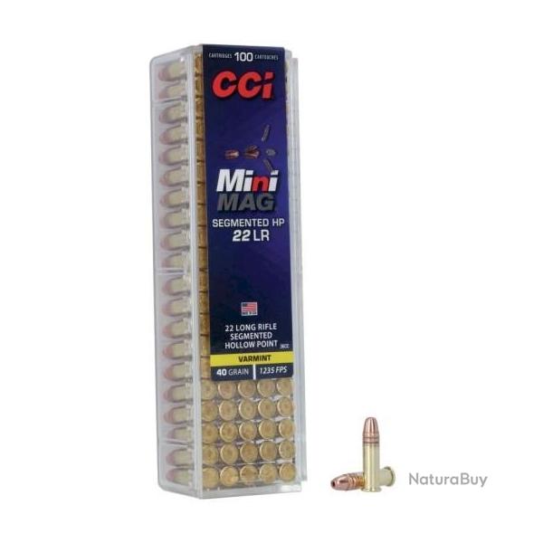 Munitions CCI 22LR Mini Mag Varmint segmented HP 40grains par 100