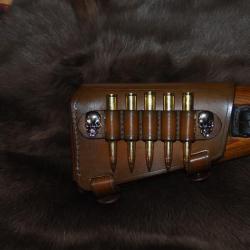 cartouchière de crosse en cuir pour Mauser k98