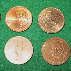 8 pieces de 10 Francs commémoratives differentes