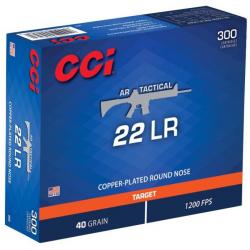 Munition CCI AR TACTICAL CAL.22LR TARGET COPPER-PLATED ROUND NOSE 40GR