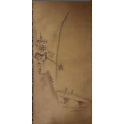 KAKEMONO À L'ENCRE SUR PAPIER (Japon 17e - 18e siècles)