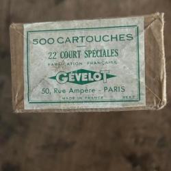 500 cartouches 22 Court Gevelot pour collection