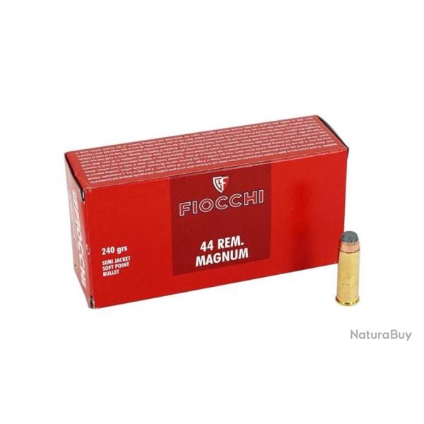 Munitions Fiocchi SJSP cal 44 rem magnum 240 gr