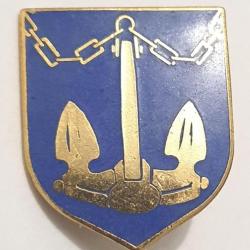 Gendarmerie Maritime. T1. Garde-Côte. ancre Marel d'or, fond bleu. Sans plateau mais avec écrou.