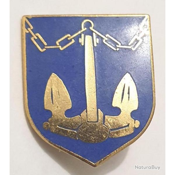 Gendarmerie Maritime. T1. Garde-Cte. ancre Marel d'or, fond bleu. Sans plateau mais avec crou.