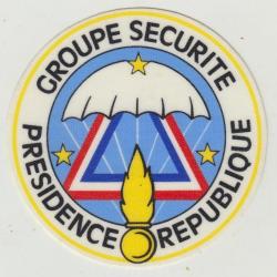 Gendarmerie. GSPR. Groupe de Sécurité de la Présidence de la République. Titre d'épaule tissu plasti
