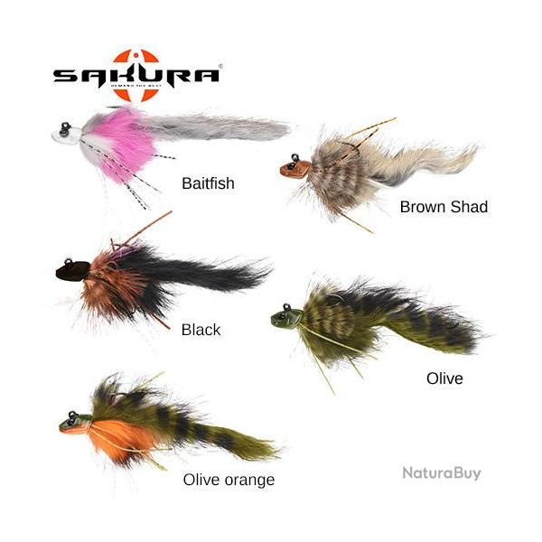 Streamer Jig Sakura Chabio ZN - Taille L - 4.2g Olive Orange