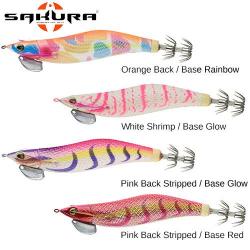 DESTOCKAGE ! Turlutte Sakura Stingray Dart 2.5 - 75mm - 9.6g Orange Back / Base Rainbow