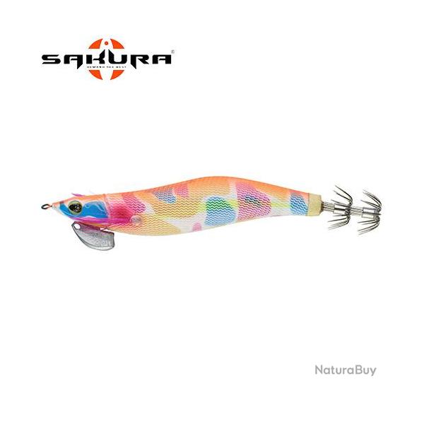 Turlutte Sakura Stingray Dart 2.5 - 75mm - 9.6g Orange Back / Base Rainbow