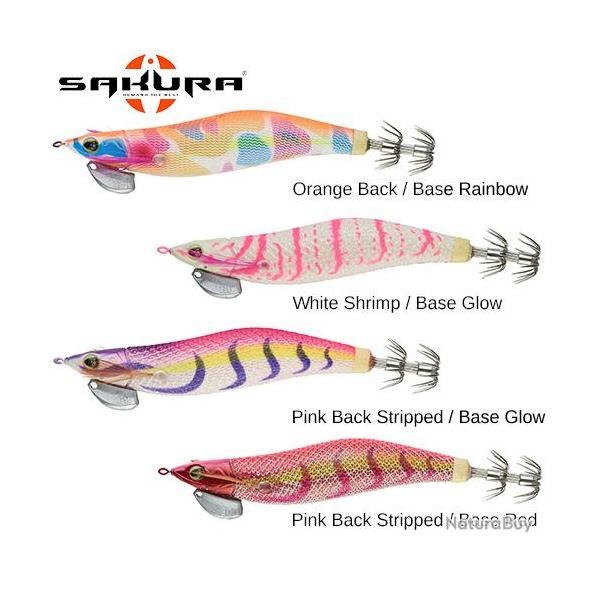 Turlutte Sakura Stingray Dart 2.5 - 75mm - 9.6g Orange Back / Base Rainbow