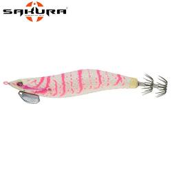 Turlutte Sakura Stingray Dart 2.5 - 75mm - 9.6g White Shrimp / Base Glow