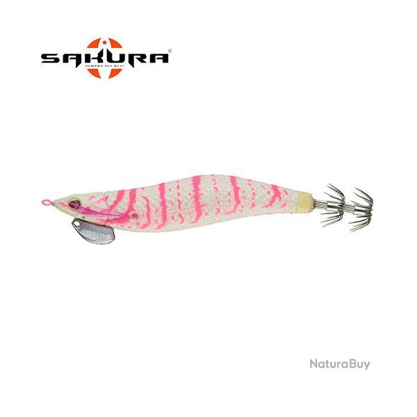 Turlutte Sakura Stingray Dart 2.5 - 75mm - 9.6g White Shrimp / Base Glow