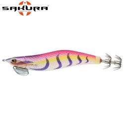 Turlutte Sakura Stingray Dart 2.5 - 75mm - 9.6g Pink Back Stripped / Base Glow