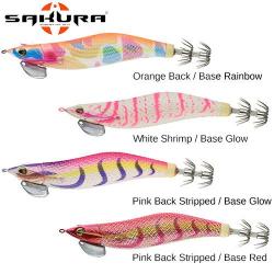 Turlutte Sakura Stingray Dart 2.5 - 75mm - 9.6g Pink Back Stripped / Base Red
