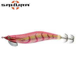 Turlutte Sakura Stingray Dart 2.5 - 75mm - 9.6g Pink Back Stripped / Base Red