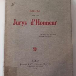 Essai sur les jurys d'honneur, Bruneau de LABORIE 1914 Ed. REY
