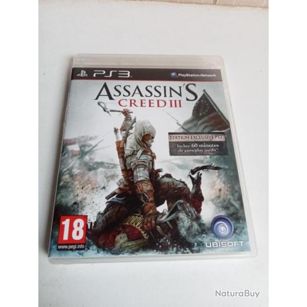 assassin's CREED III avec notice sur ps3 edition exclusive trs bon tat