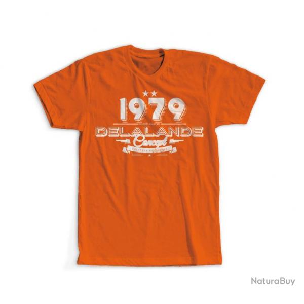 Tee shirt LF 1979 manches courtes orange DELALANDE