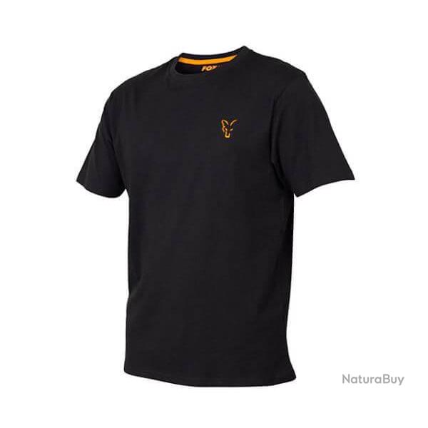 T-shirt Noir et Orange - FOX S