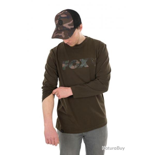 T Shirt  manches longues Kaki Camouflage FOX