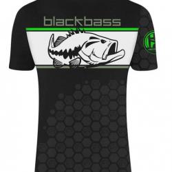 T-Shirt Linear Black Bass - HOTSPOT DESIGN M