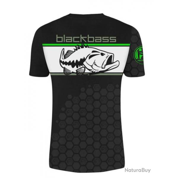 T Shirt Linear Black Bass HOTSPOT DESIGN