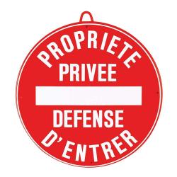 PROPRIÉTÉ PRIVÉE DÉFENSE D'ENTRER DIAM. 28 CM ROUGE