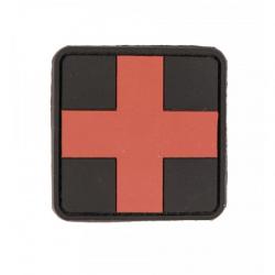 Patch 3D first aid noir/rouge
