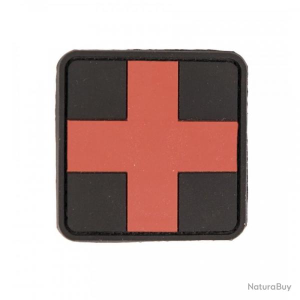 Patch 3D first aid noir/rouge