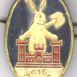 41° CEG. 41° Compagnie d'Entretien du Génie. T1. avec sigle. Peint. Cerca 1945. Artisanale d'Allemag