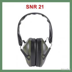 CASQUE ANTIBRUIT CHASSE TIR CHANTIER - MODÈLE KAKI - SNR 21 - LIVRAISON GRATUITE