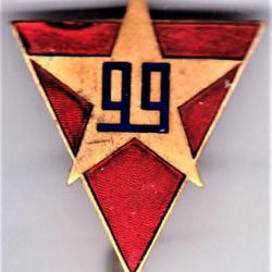 99° RIA/ SES. 99° Régiment d'Infanterie Alpine/ Section d'Eclaireur Skieur. émail grand feu. Triangl