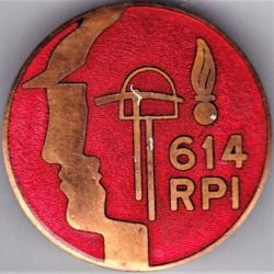 614° RPI. 614° Régiment de Pionniers d'Infanterie. émail grand feu. A.Augis Montée St Barthélémy.