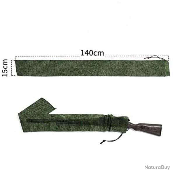 Chaussette Polyester Protection Fusil 54 Pouces Chasse Plein Air Pratique Solide tui Vert Extensibl