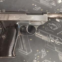 Pistolet WALTHER P38 - Calibre 9x19 - Fabrication SPREEWERKE 1944 - Monomatricule (Occasion)