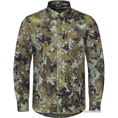 Chemise Camouflage Vintage Predator Pour Homme, Manches Longues, Motif Brown, Taille L