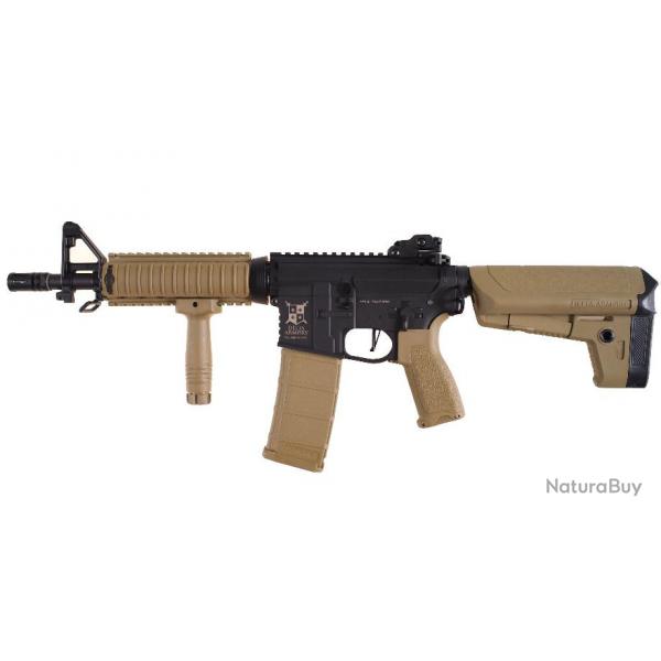 M4 / AR15 airsoft CQB-R CHARLIE noir/tan 1,2 joule livre avec batterie 9,6 V et chargeur