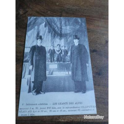 PC CIRCUS, LILIPUT, GIANTS, LES FRÉRES HUGO, Vintage Postcard (b55085