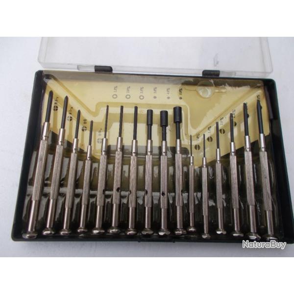 coffret de plusieurs tournevis de diffrentes tailles!tat neuf