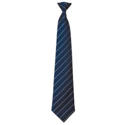Cravate à clip Bleu rayures