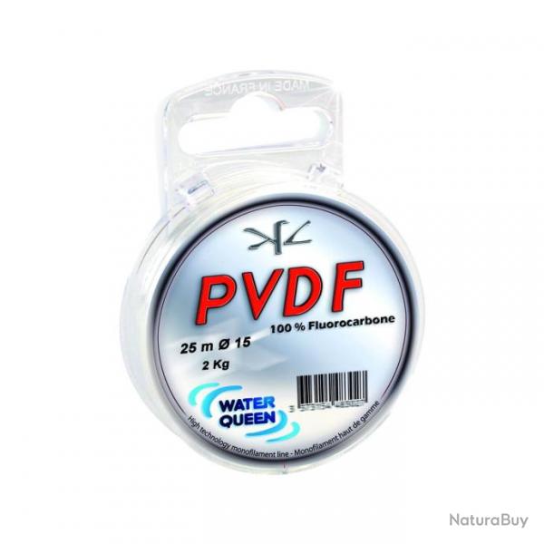 Fil nylon PVDF Fluorocarbone 25 m - WATER QUEEN  0,1mm