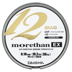 Tresse MORETHAN 12 Braid EX Light Green 135 m - DAIWA Ø 0,08mm